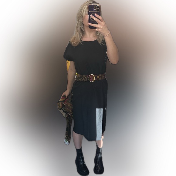 True Vintage 80s/90s Ashley 26 Multicolor Geometric Blazer, Belt & Dress Set 10 - Picture 12 of 13